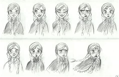 Anna Model Sheet Disney Concept Art Disney Character Sketches