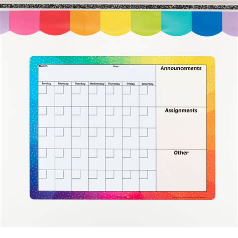 Magnetic Dry Erase Calendar 1 Calendar