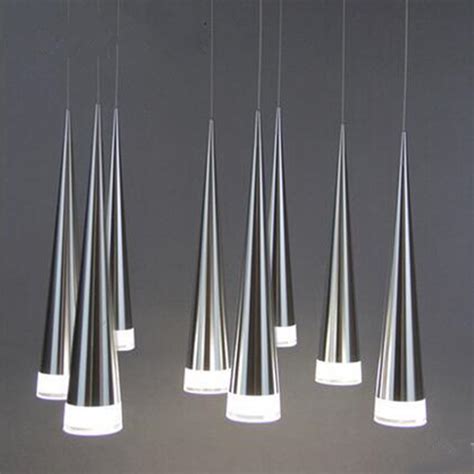 Chandelier lighting modern crystal industrial style pendant hanging lights decor. Modern led Conical pendant light Aluminum metal home ...