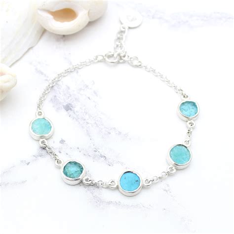 Amazonite Apatite And Turquoise Gemstone Sterling Silver Bracelet