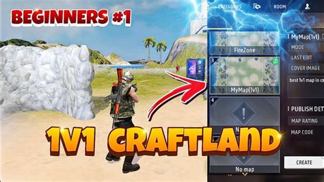How To Make 1v1 Craftland Map For Beginners In Freefire Youtube