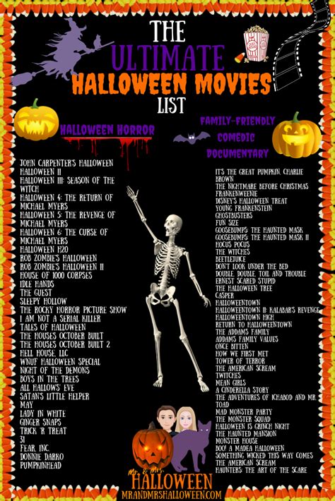 Halloween Movies List With 70 Titles And A Printable Calendar To Plan Your Halloween Movie