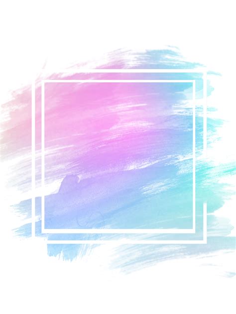 Abstract Watercolor Frame Border Frame Pastel Square Png Transparent