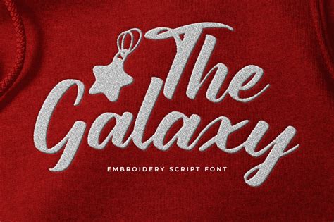 The Galaxy Embroidery Font Embroidery Bx Font Embroidery Script Font