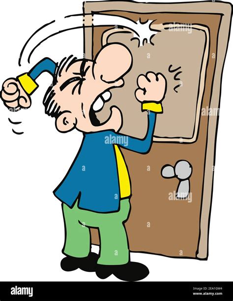 Man Knocking On The Door Stock Vector Image And Art Alamy