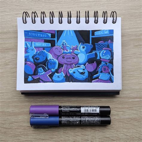 Posca Uk On Twitter Marker Art Gouache Art Mini Canvas Art