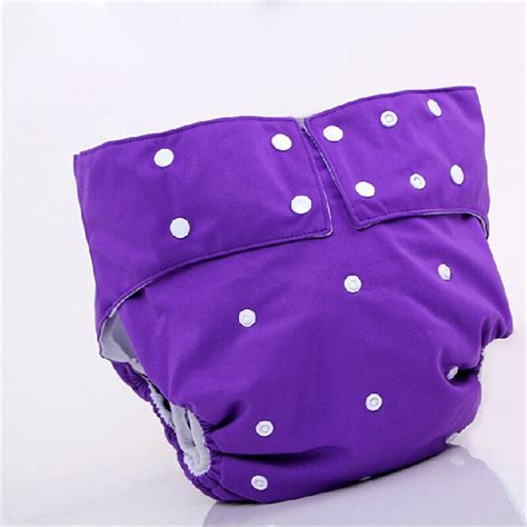 purple adult incontinence cloth diaper washable adult diapers leak proof pants cloth diaper