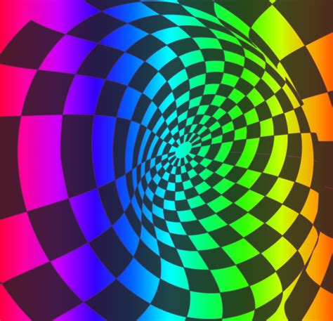 Checkered Rainbow Swirl Openclipart