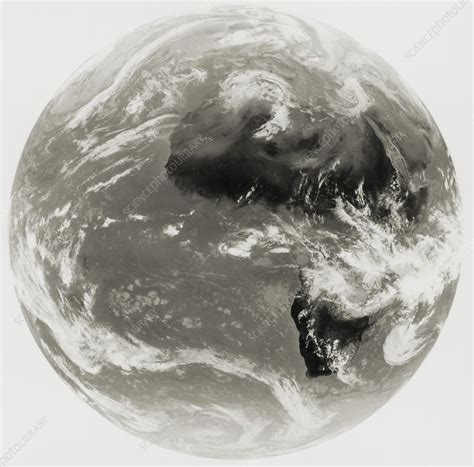Meteosat Infrared Image Of Whole Earth Stock Image E0500116