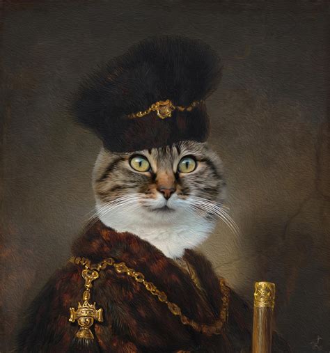 Custom Cat Portrait Royal Pet Portrait Custom Renaissance Etsy Uk