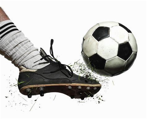 Foot Kicking Soccer Ball By Steve Bronstein
