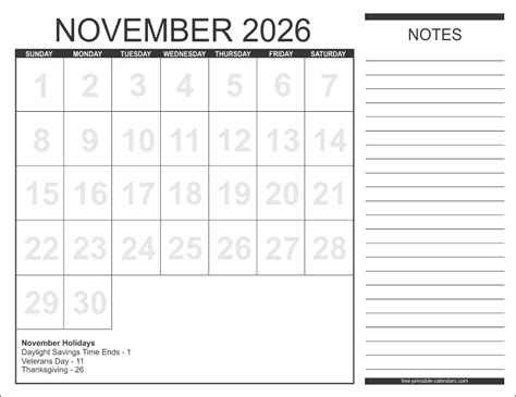 2026 Calendar 1 Free Printable Calendars