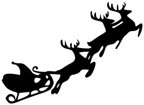 santa sleigh flying clipart png