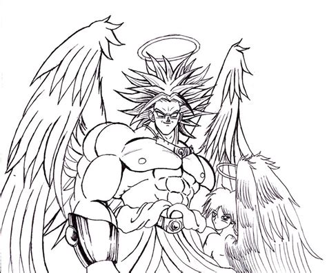 Image information image title : Broly Super Saiyajin angel - Dragon Ball Z Kids Coloring Pages