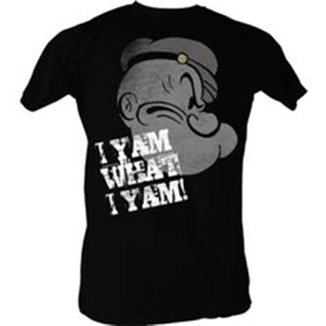 I Yam What I Yam Popeye T Shirt Mens Street Style Cotton Shorts Unique Tshirts Personalized