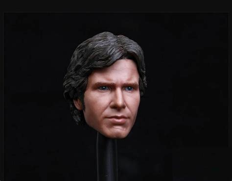 Custom Scale Han Solo Harrison Ford Head Sculpt For Hot Toys Figure