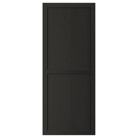 LERHYTTAN Door, black stained, 24x60