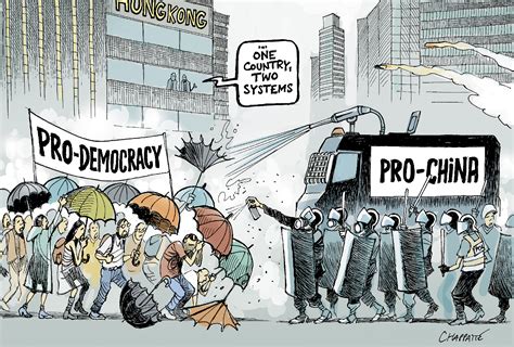 demonstrations in hong kong globecartoon political cartoons patrick chappatte
