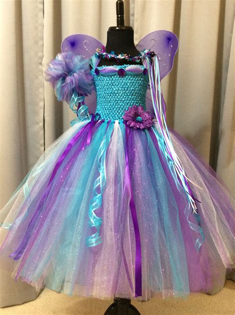 Purple Turquoise And White Fairy Tutu Dress Wcrown Wand