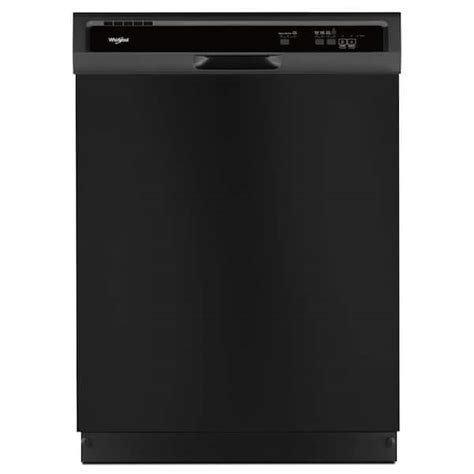 Whirlpool 24 In Black Front Control Built In Tall Tub Dishwasher With 1 Hour Wash Cycle 55 Dba