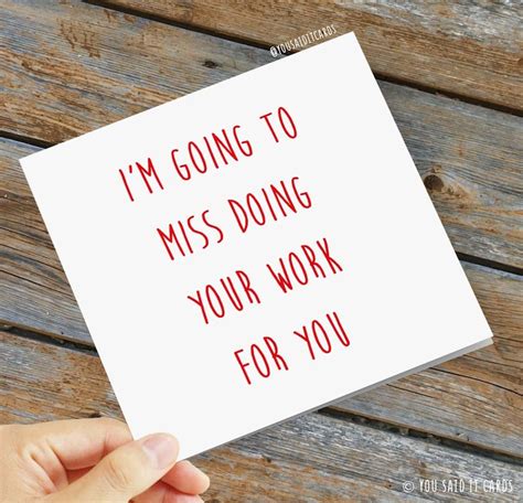 Funny Rude Offensive Leaving Cards Im Going To Miss Etsy