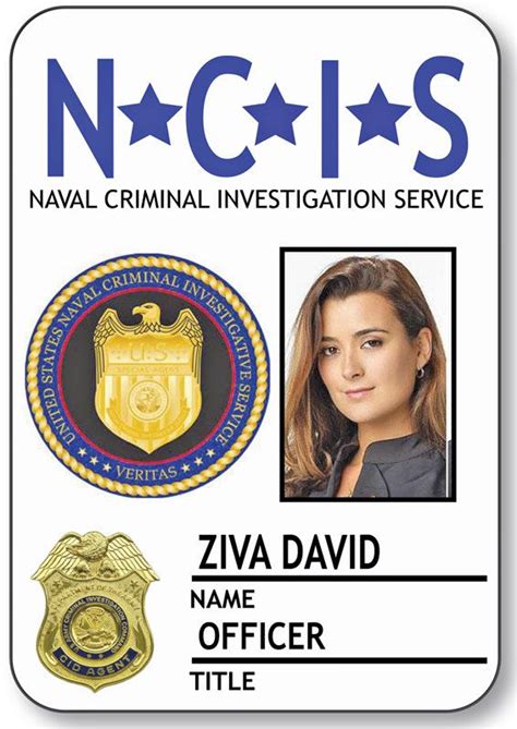 ziva david special agent from ncis magnetic fastener name etsy special agent ncis ziva david