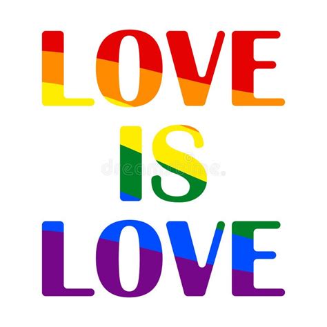 love is love with rainbow colors slogan typography banner on white background stock vector