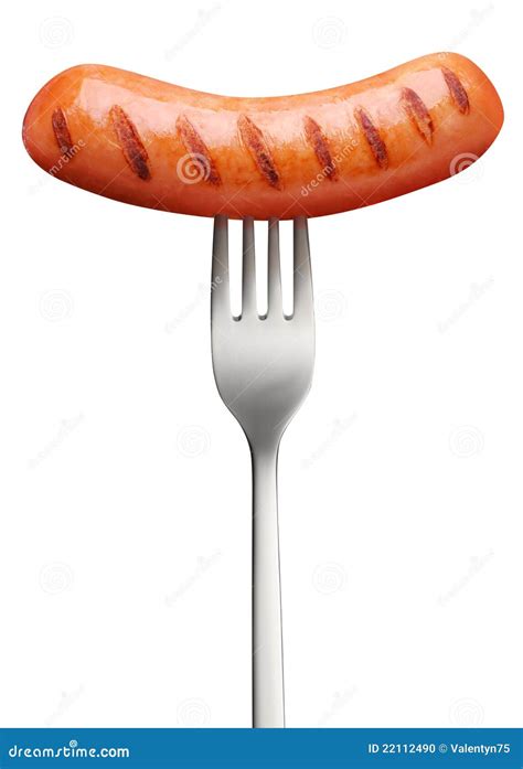 Sausage With A Fork Stock Photo Image Of Cutlery Fried 22112490
