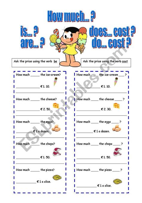 How Much Asking For Prices Worksheet Worksheets Learn English