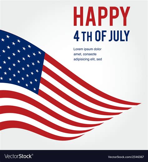American Flag Background For Independence Day Vector Image