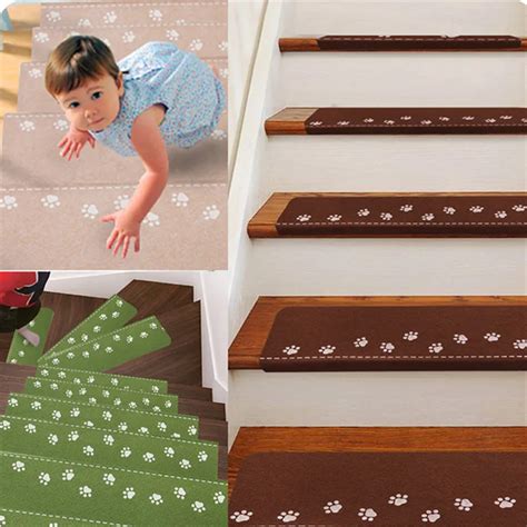 Luminous Visual Staircase Pad Footprint Pattern Non Slip Stair Mat Self