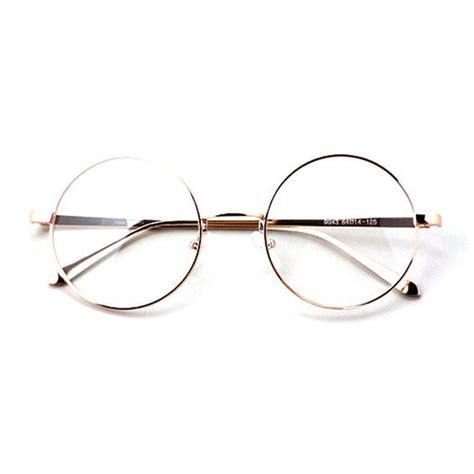 Vintage Lennon Inspired Clear Lens Round Frame Glasses 9222 Shiny Gold Clear Artofit
