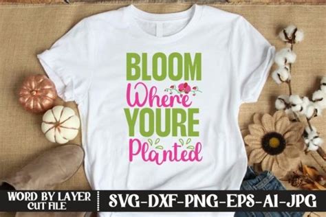 3 Bloom Where Youre Planted Svg Cut File Designs And Graphics
