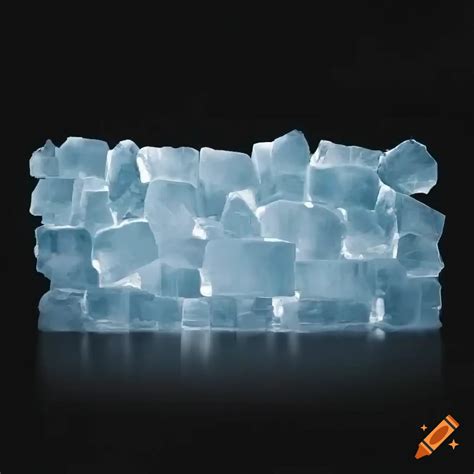 2d Ice Block Wall In Video Game Style