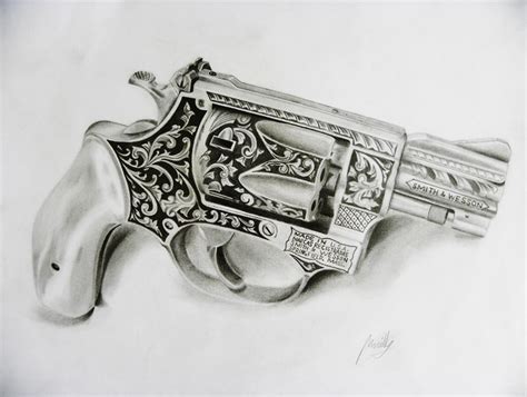 Magnum Gun Drawing By Zarzill On Deviantart