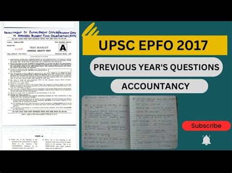 Upsc Epfo Accountancy Questions Asked In Upsc Epfo Youtube