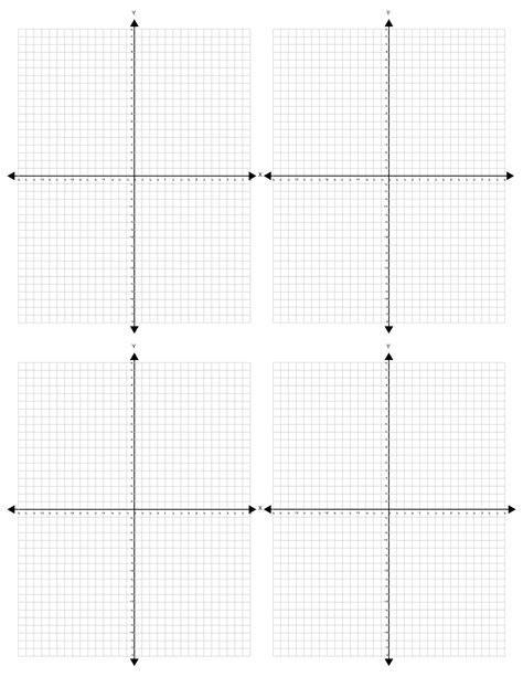 Free Printable Four Quadrant Graph Paper Printable Te