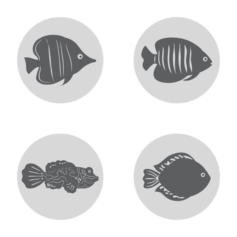 Premium Vector Fish Icon Set