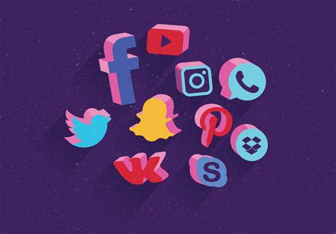 3d Social Media Icons Frenchgai
