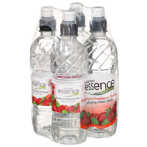 Essence Strawberry And Raspberry Water 4x500ml Water Flavoured Water