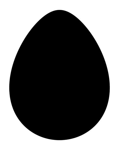 Egg Silhouette Clipart Template Free Stock Photo Public Domain