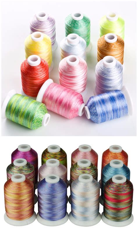 24 Multi Colors Machine Embroidery Thread For Janome Singer Brother