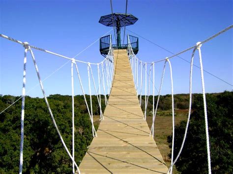 This zipline includes 98ft and 5ft sling cable.zipline cable. Suspension Bridge to Platform