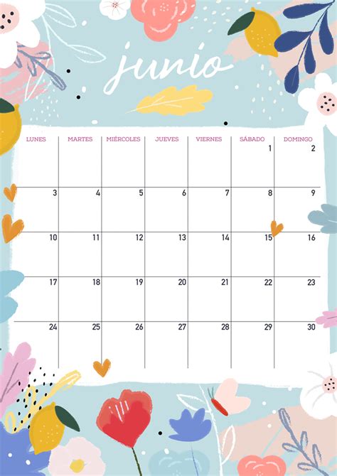 Calendario De Junio Imprimible Y Fondo Mlcblog Spring Desktop