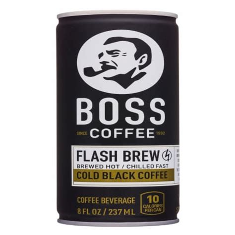 Boss Coffee Flash Brew Cold Black Coffee 8 Fl Oz King Soopers