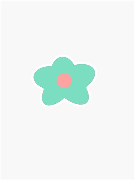 Teal Indie Flower Sticker Sticker For Sale By Catelinkhalaf Redbubble