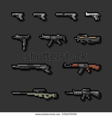 Pixel Art Weapons Collection For Computer And Mobile Games
