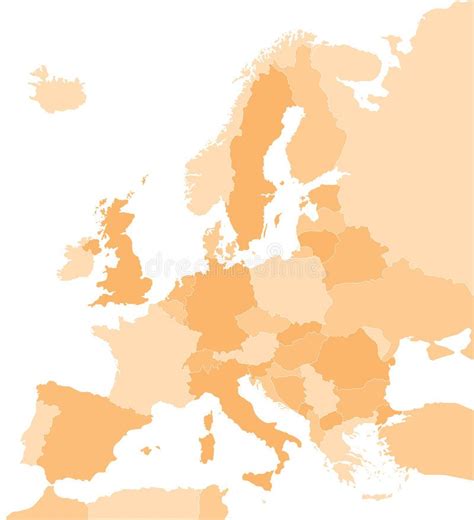 Map Of Europe In Orange Color Coded Map Of The Europe Sponsored