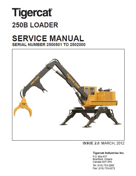 Tigercat B Loader Operators Service Manual