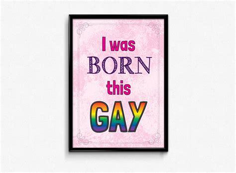 Gay Pride Quote Poster Wall Decor Art Gay Couples Love T Etsy